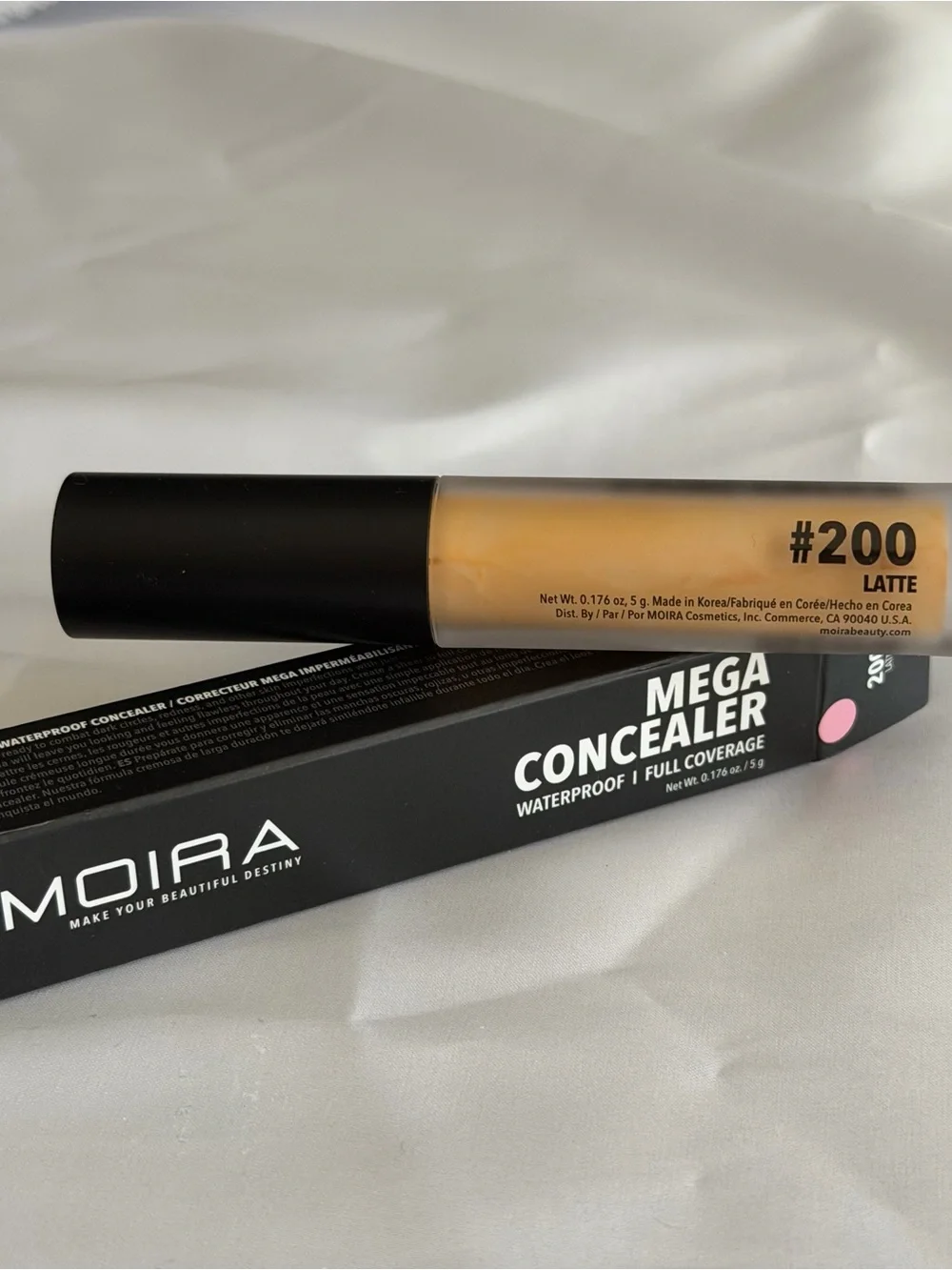 MOIRA Mega Waterproof Concealer – Shade #200 Latte (New in Box)